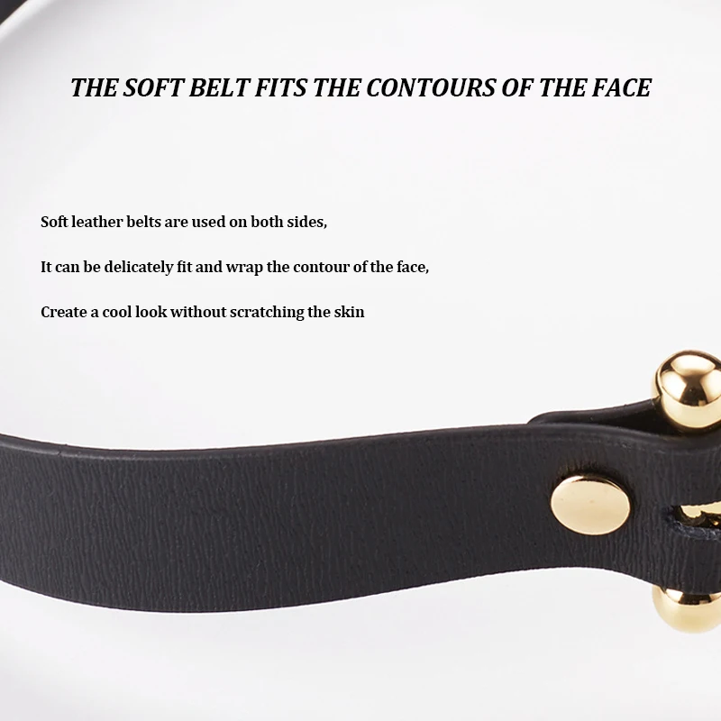 BDSM Sex Toys Erotic Bondage Mouth Fixed tongue High-quality metal one-piece design Soft cowhide Adult Erotic Game For Couples 4