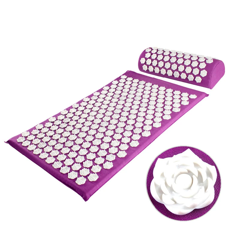 

Yoga Massage Mat Massager Cushion Acupuncture Relieve Stress Back Pain Acupressure Mat/Pillow Rose Spike Massage and Relaxation