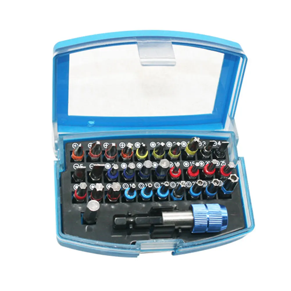 

32pcs Portable Practical Bit Group Reusable Cross Word Magnetic Household Easy Install Electric Tools Screwdriver Head Set Hard