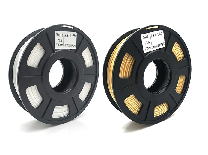 white and gold 3d принтер PLA Филамент 1,75 мм Филамент мерная точность+/-0,03 мм 0,25 кг 3D 0 печатный материал для 3d принтера RepRap - Цвет: white and gold