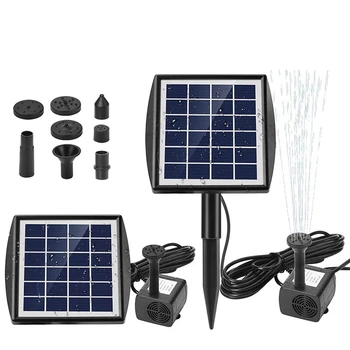 

Solar Water Pump For Fountains with Panel 2W Upgrade Solar Pump Kit For Pond Bird Bath Goldfish Patio Garden(2Pcs)