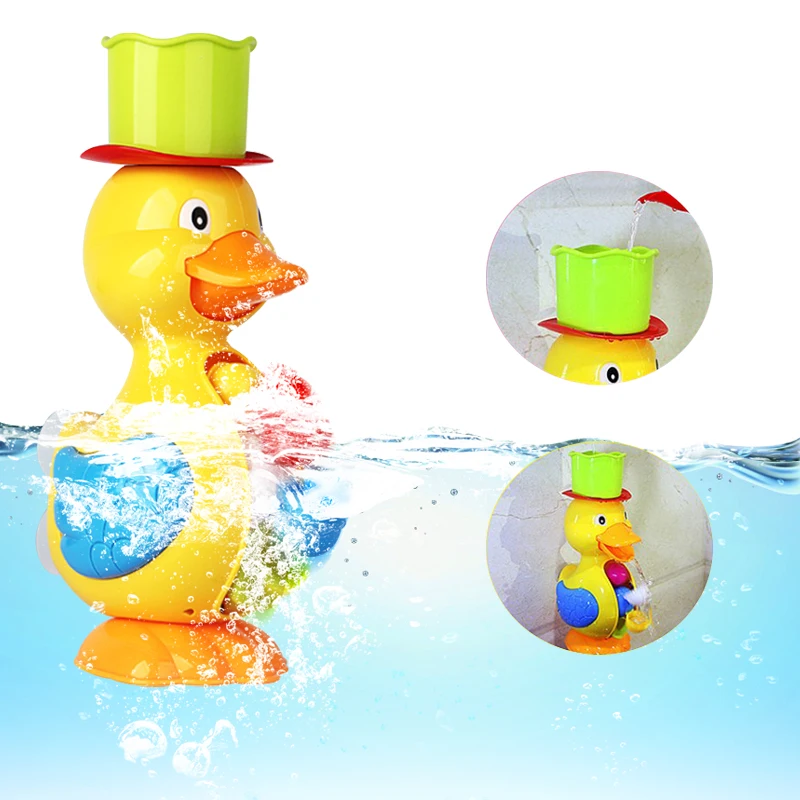 Милые игрушки для животных Ванная комната Душ утка детские игрушки с чашкой воды пластиковые игрушки для воды
