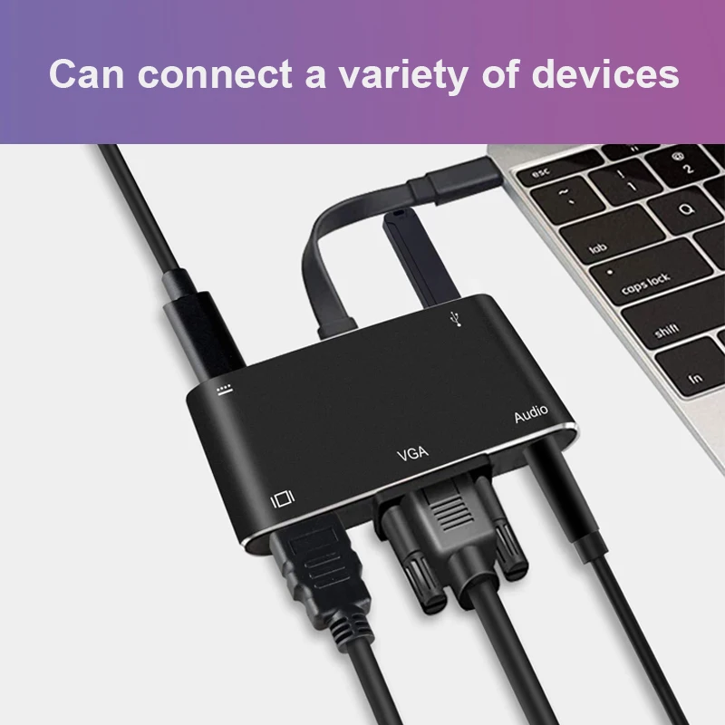 USB C HDMI VGA адаптер Usb концентратор к Usb3.0 Usbc зарядный кабель 3 5 мм Jack многопортовый