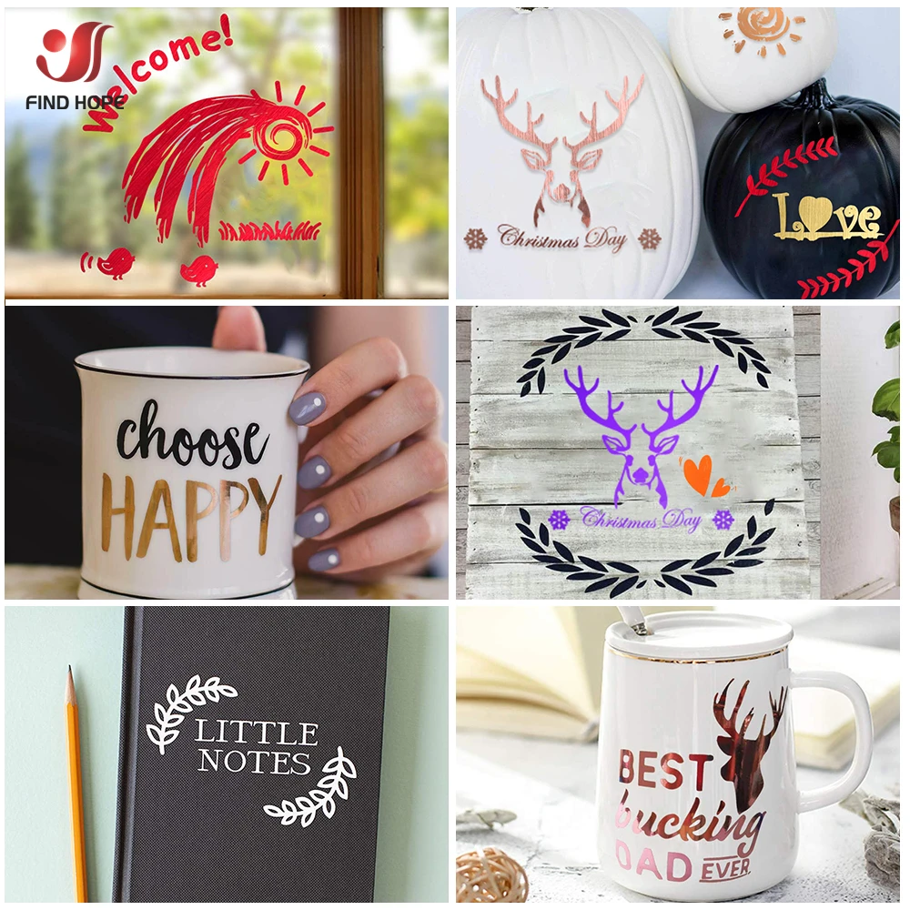 Permanent Adhesive Craft Vinyl Sheets Makign Sign Pattern for Glass Window 26 Assorted Colors Works with Cut and Other Cutter