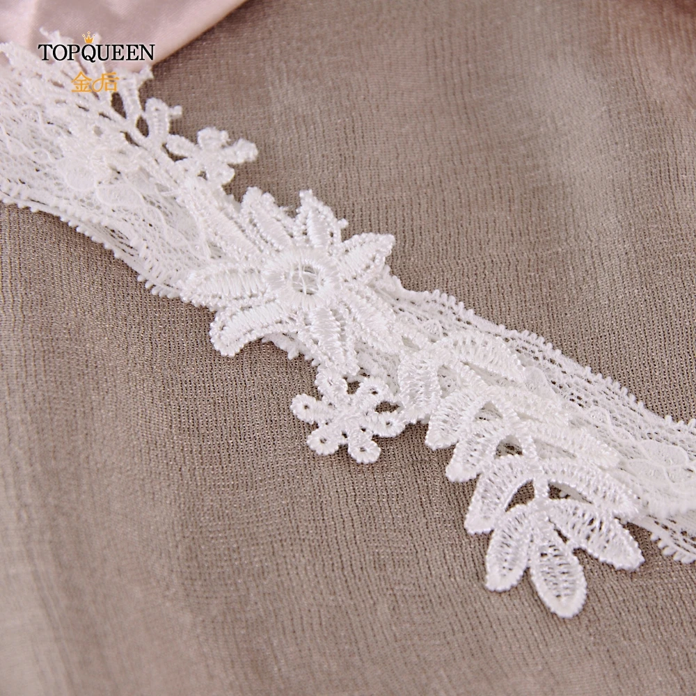 TOPQUEEN Wholesale Cosplay Wedding Garters Lace Embroidery Floral Sexy Garters for Women/Bride Thigh Ring Bridal Leg Garter TH08