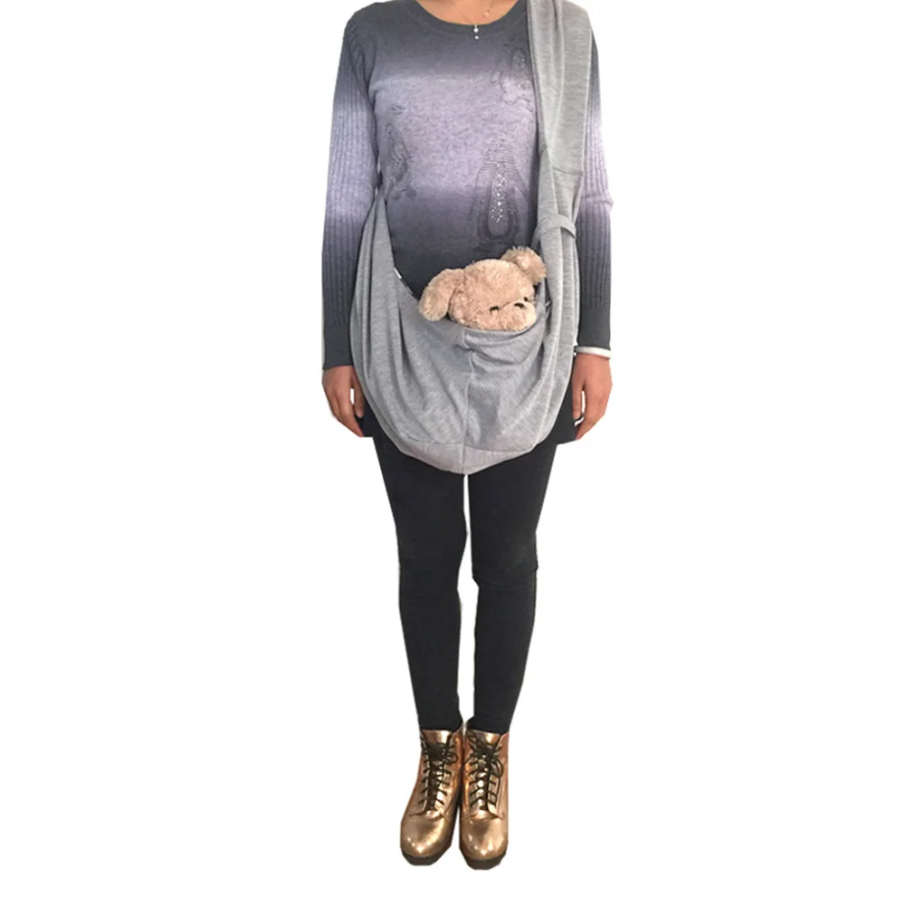 

Hot New Soft Safe Reversible Sling Carrier Bag Adjustable Backpack Travel Double-sided Pouch Functional Pet Tote Hand-free Sling