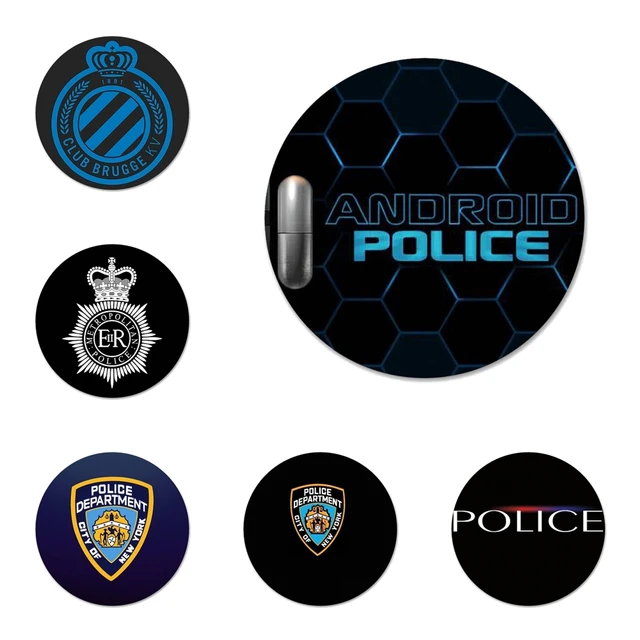 Broche d'insigne de logo de police, accessoires pour vêtements, sac à dos,  cadeau de décoration