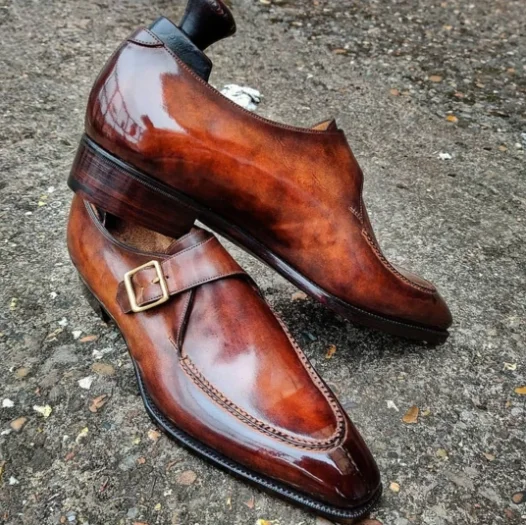 

Men Shoes High Quality Pu Leather New Fashion Stylish Design Monk Strap Shoes Casual Formal Dress Shoes Zapatos De Hombre HB021