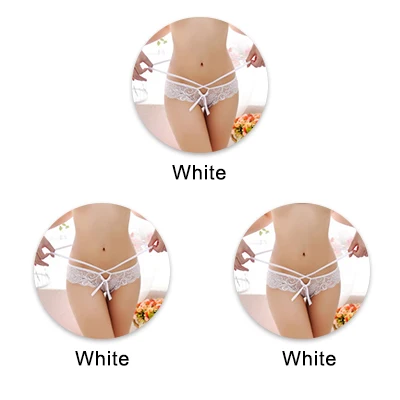 UG, сексуальные женские трусики, кружевные, низкая посадка, одноцветные, сексуальные трусы, женское нижнее белье, штаны, Дамское кружевное белье, женские стринги - Цвет: whitewhitewhite