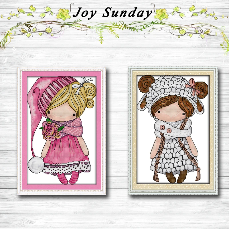 The Magic Doll With Rose Lamb Cartoon Decor Painting 14ct 11ct Counted Cross Stitch Kits Embroidery Sets Needlework Sets Package Aliexpress