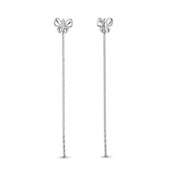 

Earrings long AQUAMARINE with cubic zirconia, silver 925