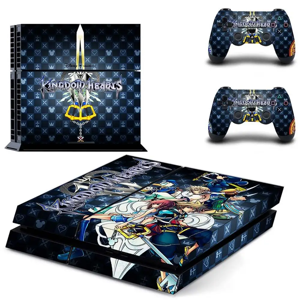 Kingdom Hearts полное покрытие PS4 наклейка s Play station 4 Кожа Наклейка для playstation 4 PS4 консоль и контроллер Скины Виниловые - Цвет: QPTM0135