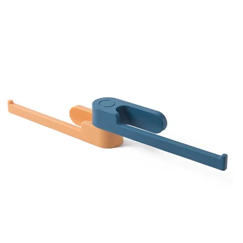 

Space Saving Non Drilling 180 Degree Rotation Balcony Wall Mounted Sticky Hanger Organizer Closet Storage Rack Laundry Room ABS