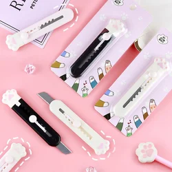1 peça de bonito mini bolso gato garra arte utilitário faca caixa expressa faca faca de papel ofício faca escritório da escola portátil ferramenta diy