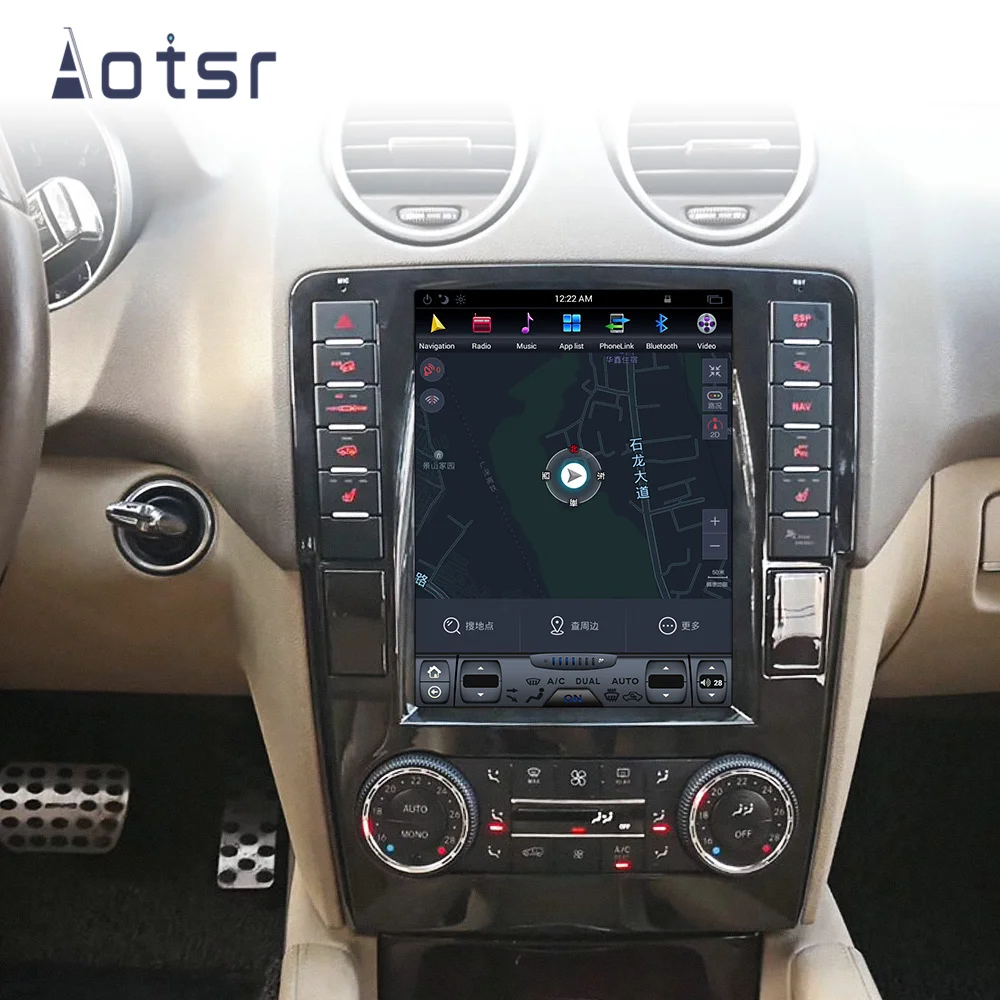 Tesla стиль Android 9 автомобильный gps-навигатор для Mercedes-Benz ML350 ML400 ML300 GL350 2005-2011 авто радио головное устройство магнитофон