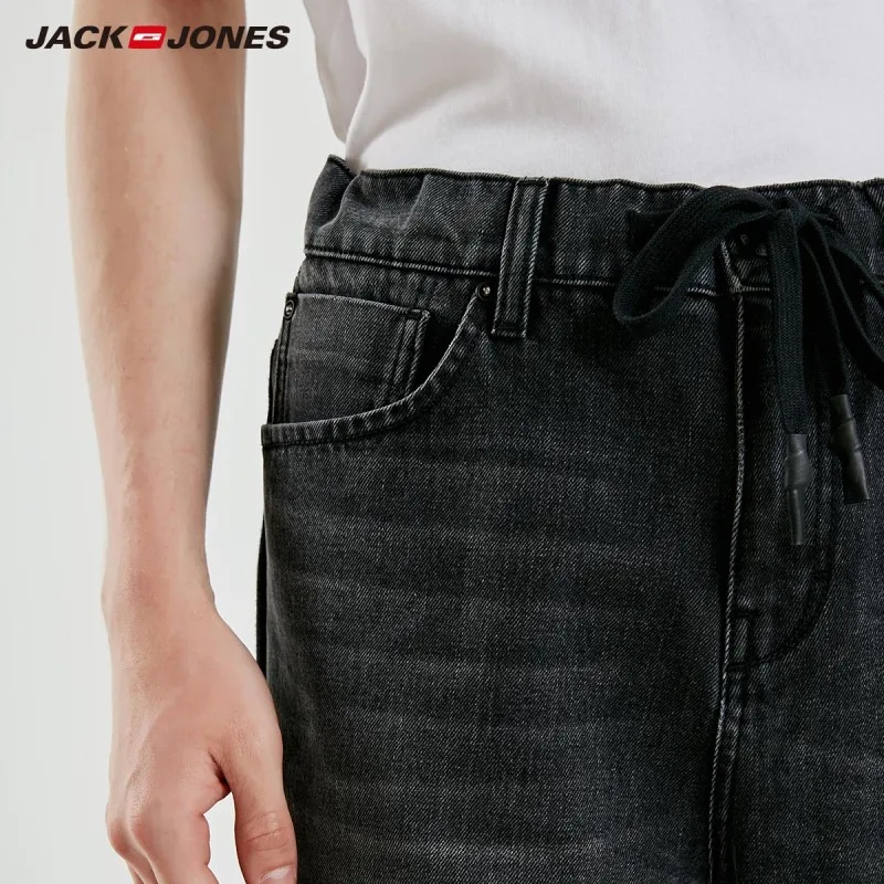 JackJones, мужские черные Стрейчевые джинсы, свободный крой, прямые, джинсовые штаны, мужская одежда 219132544