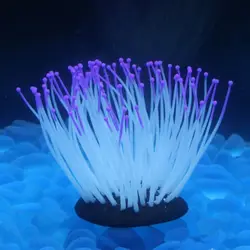 Высокая имитация светящийся морской анемон аквариум аквариумный завод оборудование для украшения Искусственный Аквариум завод
