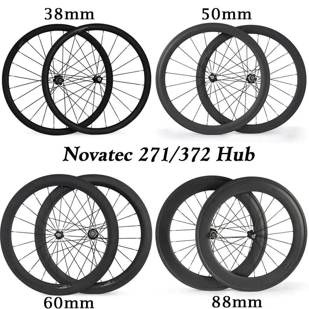 

OZUZ A271SB Carbon Wheels Standard Clincher Tubular 700C 3K V Brake Bicycle Carbon Wheelset 24 38 50mm Road Bike Wheel Matte