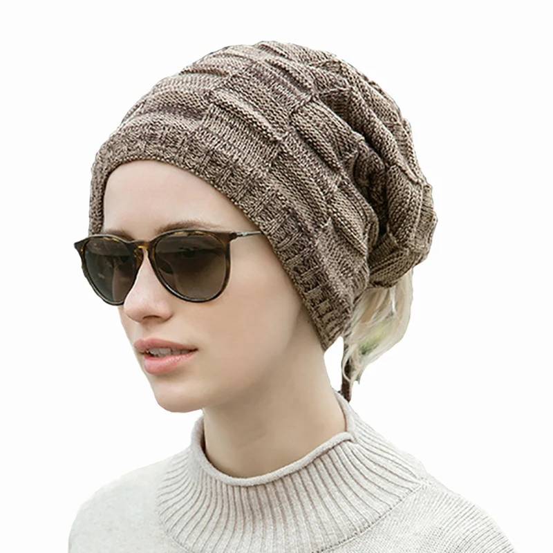 

Multifunctional Scarf Beanies Cap Men Scarf Face Mask Outdoor Winter Knitted Ponytail Hiking Hats Neck Warmer Beanie Balaclava