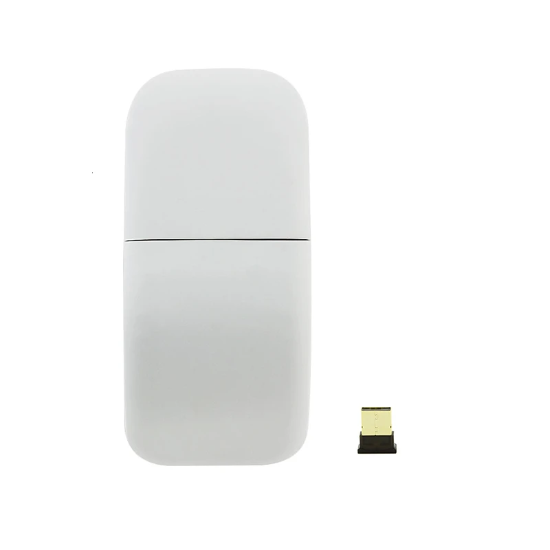 mouse and adapter CHYI Bluetooth 4,0 Беспроводная складная Лазерная Arc сенсорная компьютерная мышь Ультра тонкая игровая Складная Мышь для microsoft ПК ноутбука - Цвет: mouse and adapter