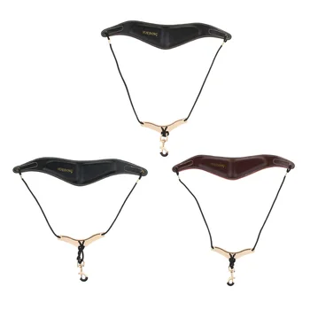 

Adjustable Leather Sax Shoulder Belt Neck Strap for Saxophone Players Music Lovers Black/Brown