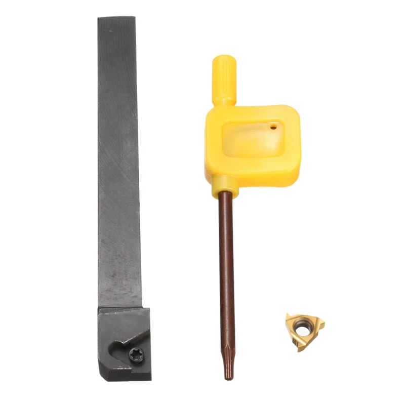 

1Pc Ser1010H11 Lathe Turning Tool Holder Boring Bar + 1Pc 11Er Ag60 Carbide Insert Blade + 1Pc Wrench