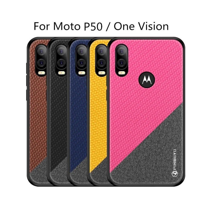 Для Motorola One/One Vision чехол для Moto P50/P30 P40 Play power PC ткань+ Силиконовый противоударный задний Чехол защитный чехол