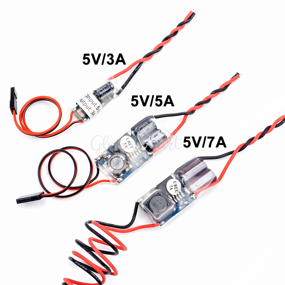 FPV RC UBEC BEC 5V 3A 5A 7A 5V/3A 5V/5A 5V/7A самый низкий уровень шума RF полностью экранирующий