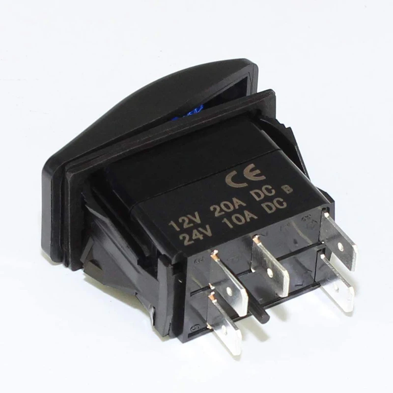 1PCS 5 Pin Marine Switch SPST ON-OFF Car Switch Boat Truck Light With Dual Illuminated LED Waterpoof 20A