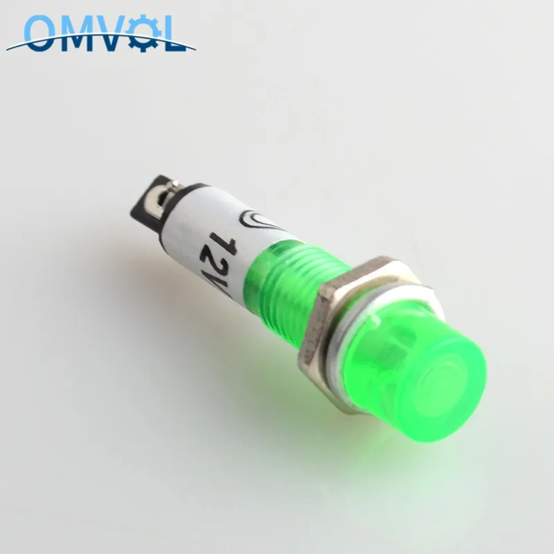 5 шт. 7 мм индикатор питания пилот светильник лампа Xd7-1 - Цвет: 220V green 7mm