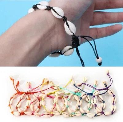 

Fashion 9 Style Weave Shell Bracelet For Women Rope Hand Chain Hand Accessories For Women Adjustable