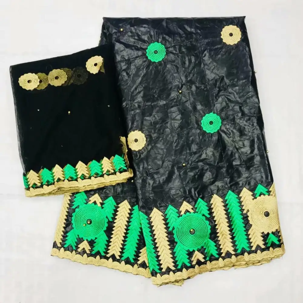 Базен riche getzner африканская ткань Базен riche getzner парча ткань зеленая кружевная ткань желе головной убор для женщин scarf7yard/комплект