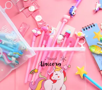 

10pc/set Cute Cartoon Gel Pen Creative Unicom Student Stationery Set Signature Drawing Pen Back to Office & School Supplies