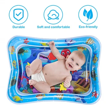 

PVC Doormat Baby Kids water play mat Inflatable Infant Tummy Time Playmat Toddler for Baby Fun Activity Play Center