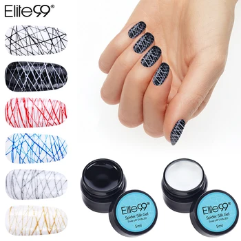 

Elite99 5ml Semi Permanent Nail Polish Spider Gel Paint Creative UV Gel Wire Drawing Elasticity Point Line Soak Off Gel Varnish