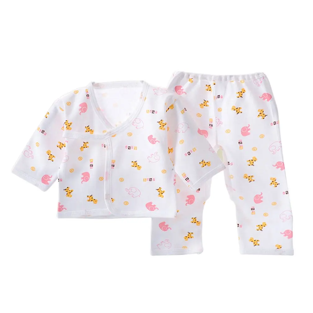 print 2 LOOZYKIT/комплект одежды для новорожденных; хлопковое нижнее белье для малышей; костюмы для маленьких мальчиков и девочек; одежда для детей 0-3 месяцев; детский халат; топы - Цвет: print 2