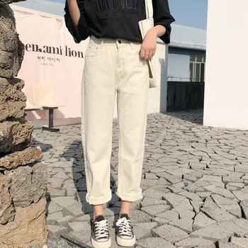 

Simple Pants Women Solid Colour All-match Trendy Korean Style Female Lovely Pockets Womens Loose Straight Casual Trousers 2020
