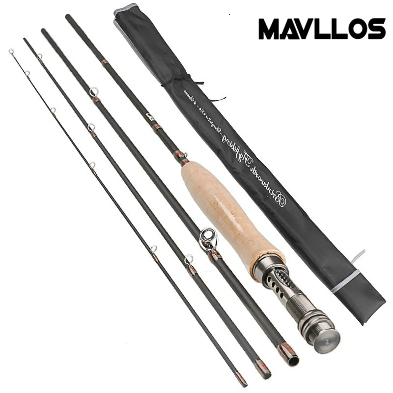Mavllos удочка для ловли нахлыстом из углеродного волокна 3/4 5/6 WT 8 футов 2 4 м/9 7 м