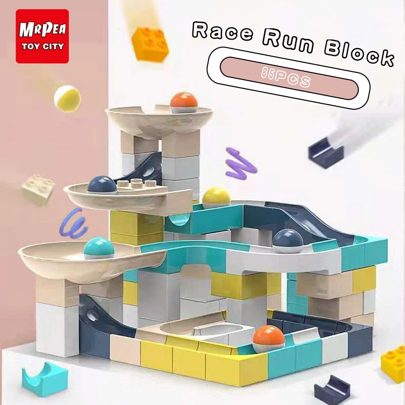 

Legoingly Duploed Large Size Funnel Slid Race Run Block Maze Balls Building Blocks Compatible Duploe DIY Bricks Toy For Children