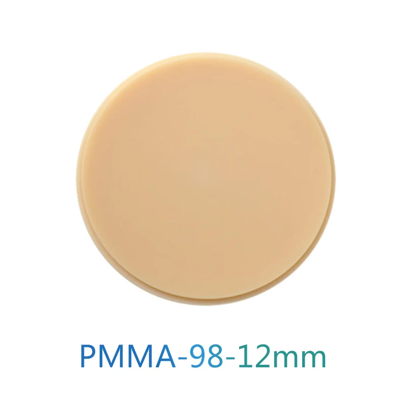 

98x12mm Bleach PMMA CAD/CAM Blank Acrylic Discs Denture Prosthetics A1/A2/A3/A3.5/A4/B1/B2/B3/B4 Dental Lab Material PMMA