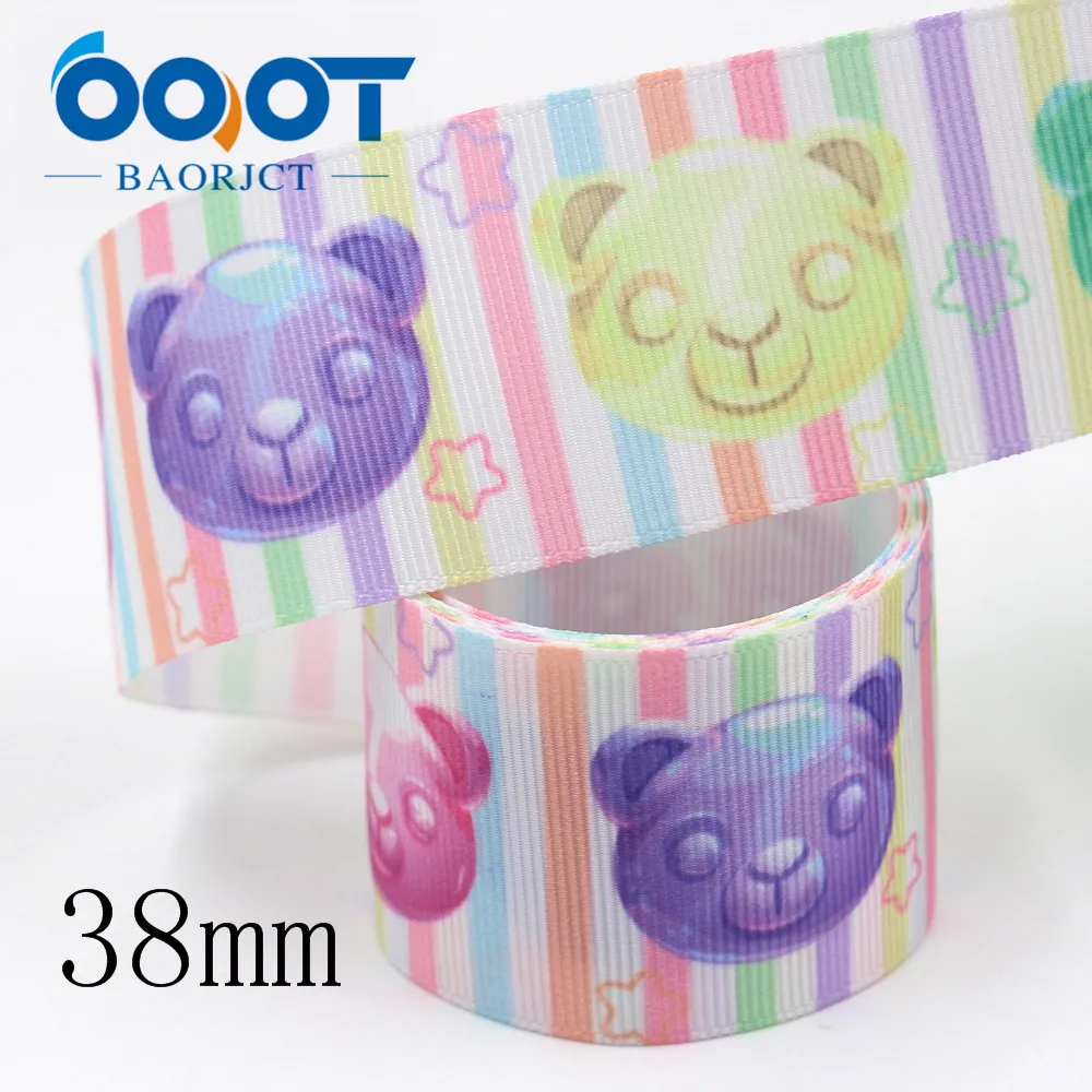 OOOT BAORJCT I-191007-2410, 38 мм, 10 ярдов мультфильм термотрансферные печатные корсажные ленты, свадебные украшения DIY материал