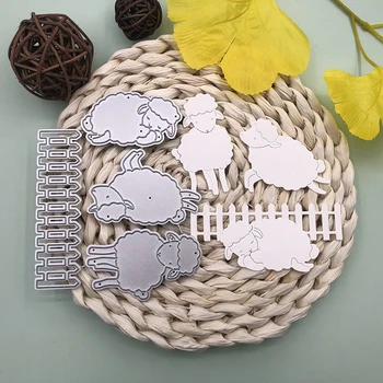 

Bunnymoon Lovely Sheeps Metal Cutting Dies 3D DIY Scrapbooking Carbon Sharp Craft Die Photo Invitation Cards Decoration