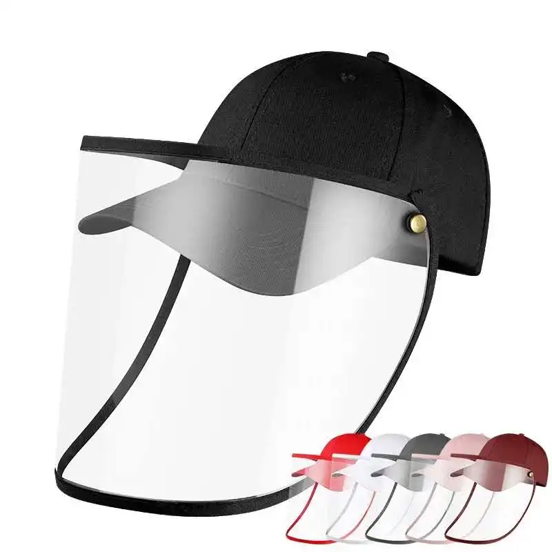 

New Multi-function Protective Cap Head Protection Hat Anti-saliva Face Cover Baseball Cap Dropshipping