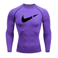 Мужская спортивная новая брендовая футболка для тренировок быстросохнущие беговые колготки термобелье Alliance