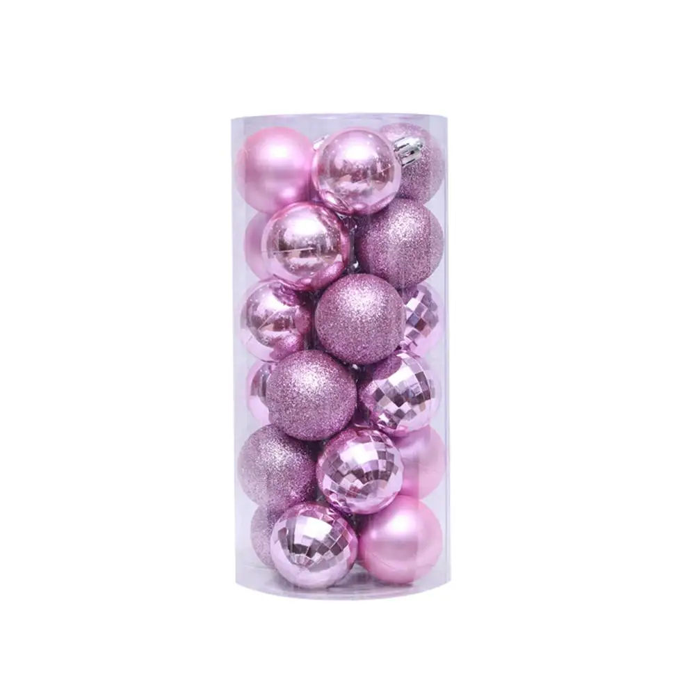 4cm/24pcs Christmas Balls Ornaments Hanging Pendants For Merry Christmas Xmas Tree Baubles DIY Christmas Ball Decoration - Цвет: Светло-серый