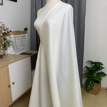 

White waxberry 125cm Beige white Bark Crepe de chine Silk cotton Garment sewing materials dress clothing fabric Free shipping