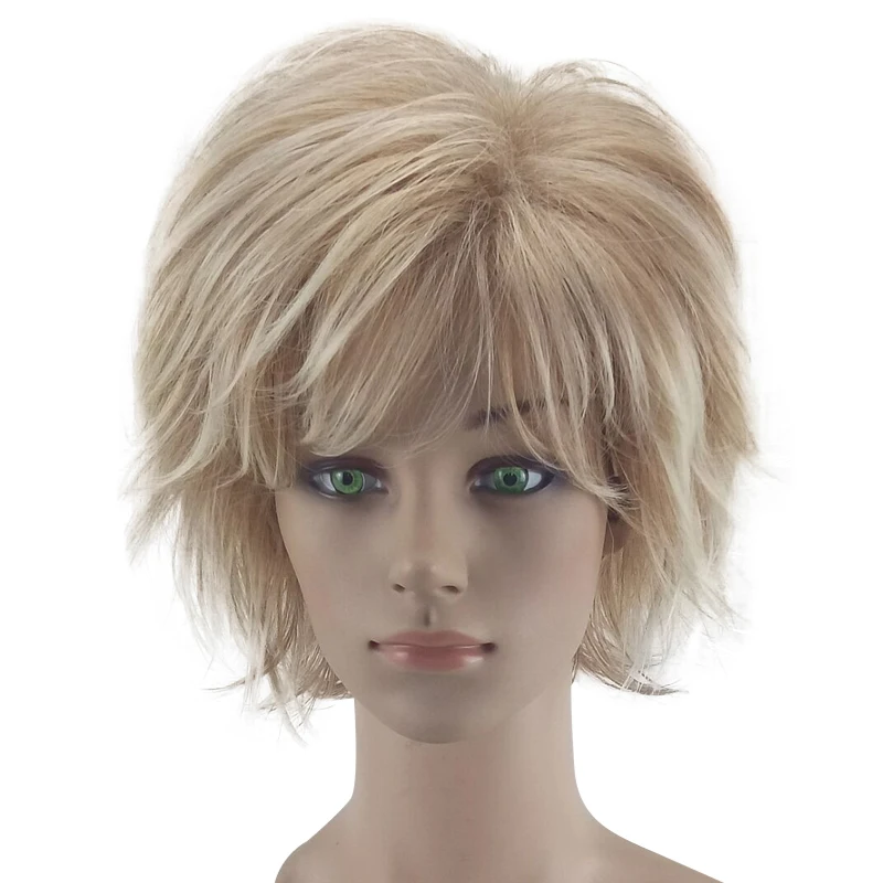 HAIRJOY синтетические волосы женские светлые Короткие слоистые вьющиеся парик 4 цвета доступны