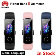 Фитнес-браслет huawei Honor Band 5, Оксиметр, волшебный цветной экран, для плавания, осанки, для обнаружения пульса, сна, оснастка Honor Band 4