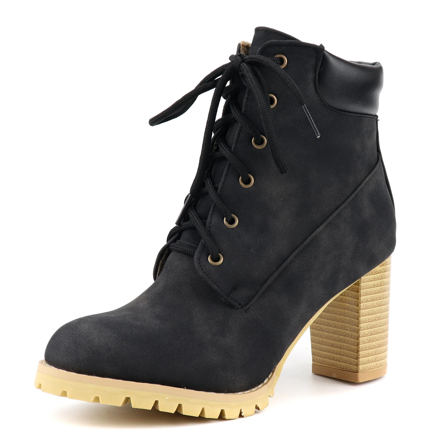 VIGOR/ботинки для свежести; зимняя женская обувь; теплые ботинки; обувь на высоком каблуке; женские ботинки; Осенняя обувь; Женские Ботильоны на каблуке 8 см; MY388 - Цвет: Черный