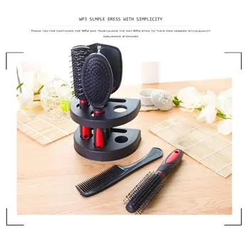 

Salon Train Case Box Clippers Brush Combs Holder Mirror Comb 5 Piece Set Anti-static Home Hair Comb 5 Piece Set
